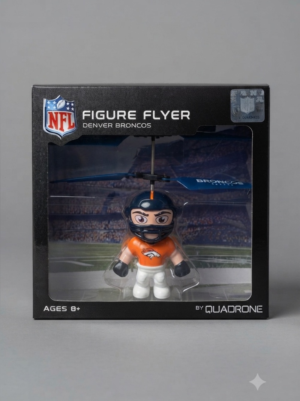 NFL Denver Broncos Figure Flyer Infrared Motion Sensor Flying Toy NIB